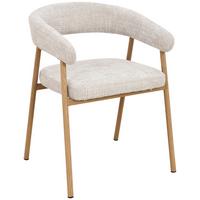 Armlehnstuhl Flora Eichefarben/Beige B: 56 cm - Eichefarben/Beige, MODERN, Holz/Textil (56cm) - Livetastic