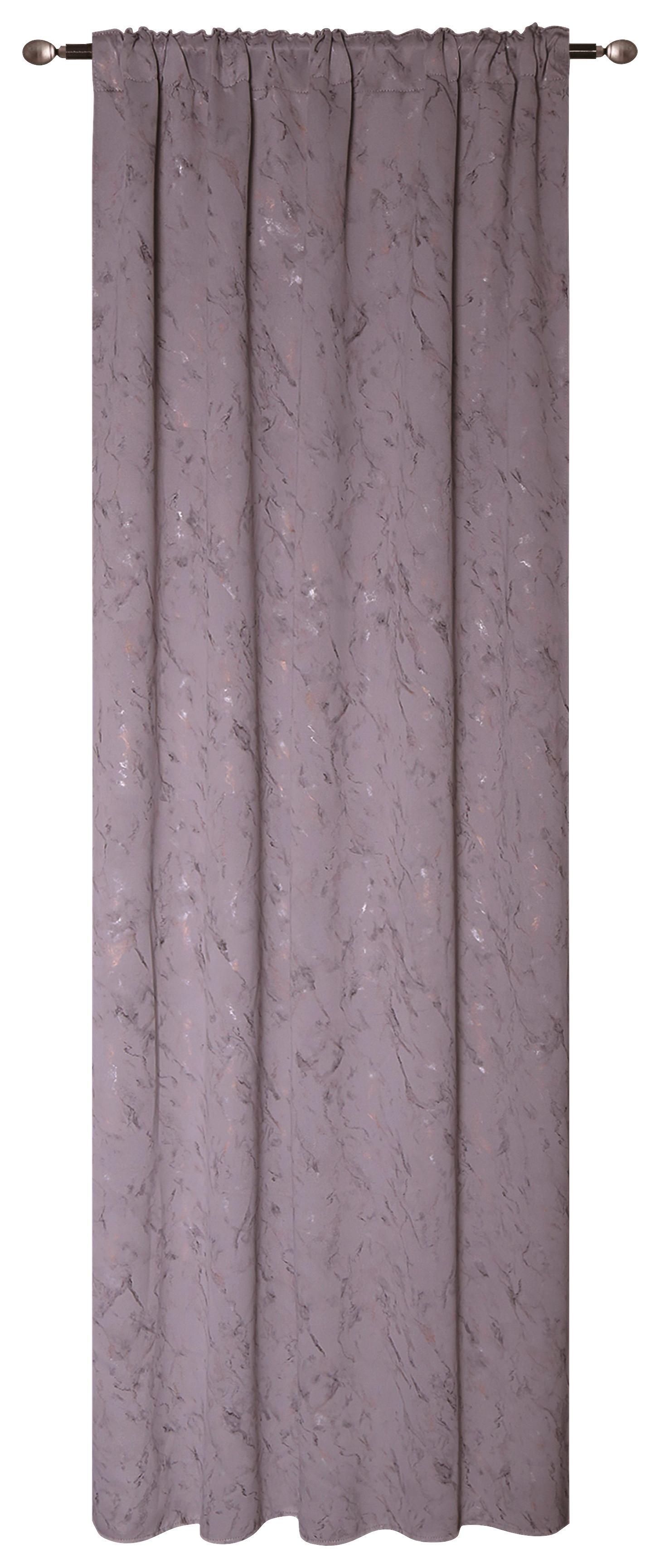 Verdunkelungsvorhang Marble - Grau, ROMANTIK / LANDHAUS, Textil (135/245cm) - James Wood
