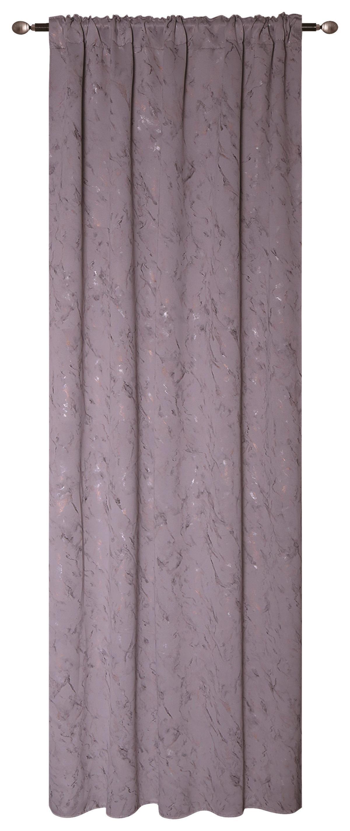 Verdunkelungsvorhang Marble - Grau, ROMANTIK / LANDHAUS, Textil (135/245cm) - James Wood