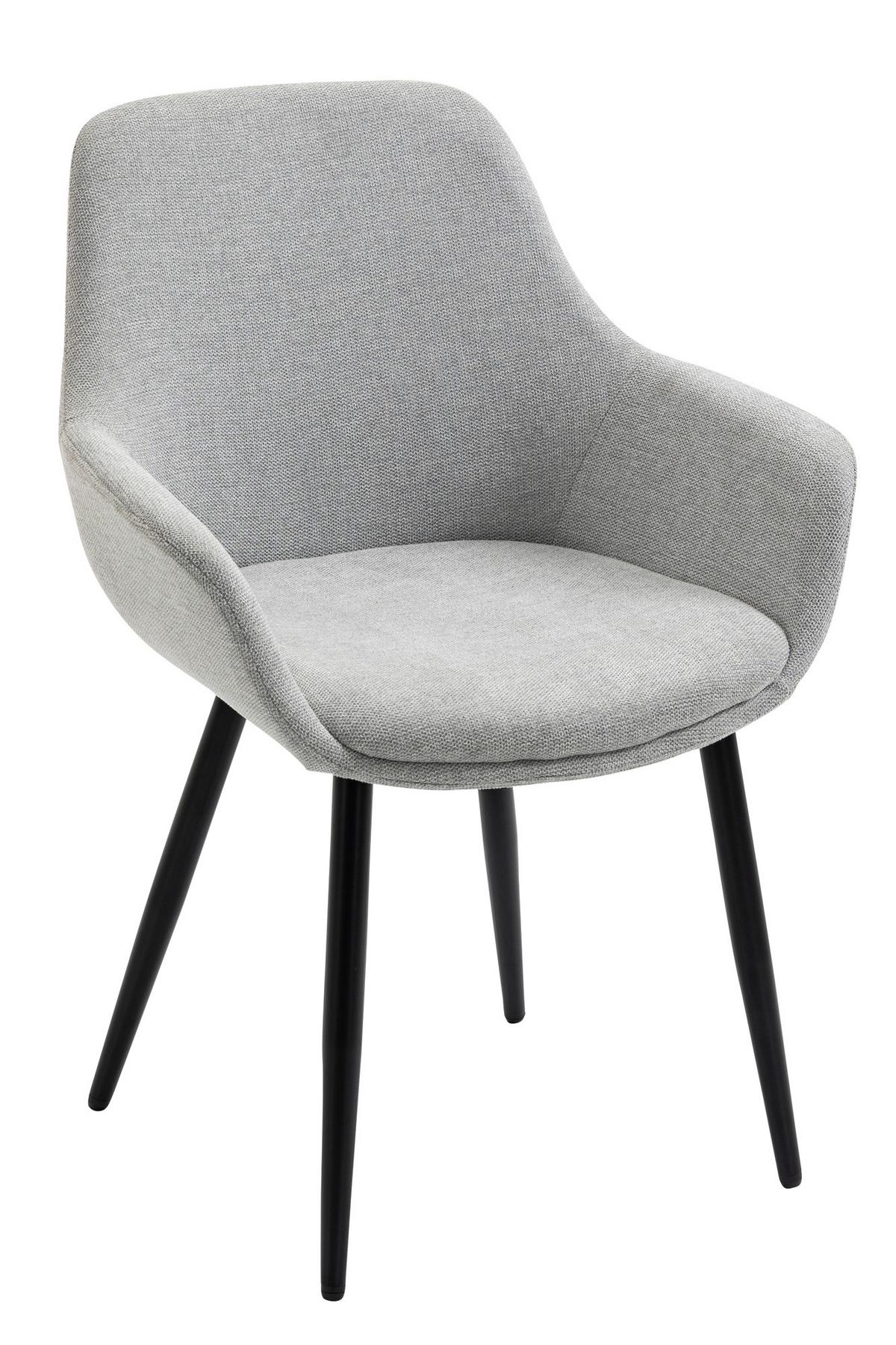 Tischgruppe Hellgrau/Cognac L: 160 cm - Cognac/Hellgrau, MODERN, Holz/Textil (160/85/77cm) - Livetastic