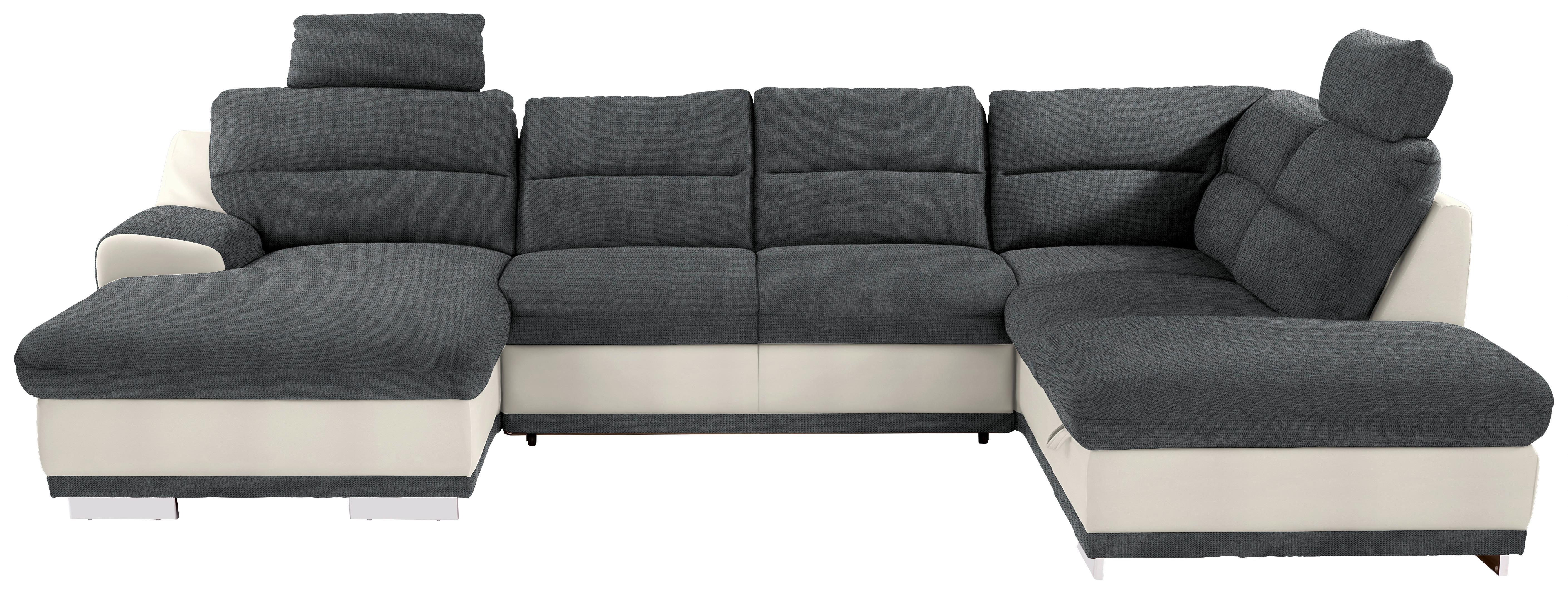 Sedací souprava do U Seaside šedá / bílá - šedá/bílá, Konvenční, kov/textil (165/334/218cm) - Luca Bessoni