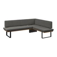 Eckbank Tristan Webstoff schwarz,S:245x195cm - Schwarz, MODERN, Holz/Textil (245/195cm) - James Wood