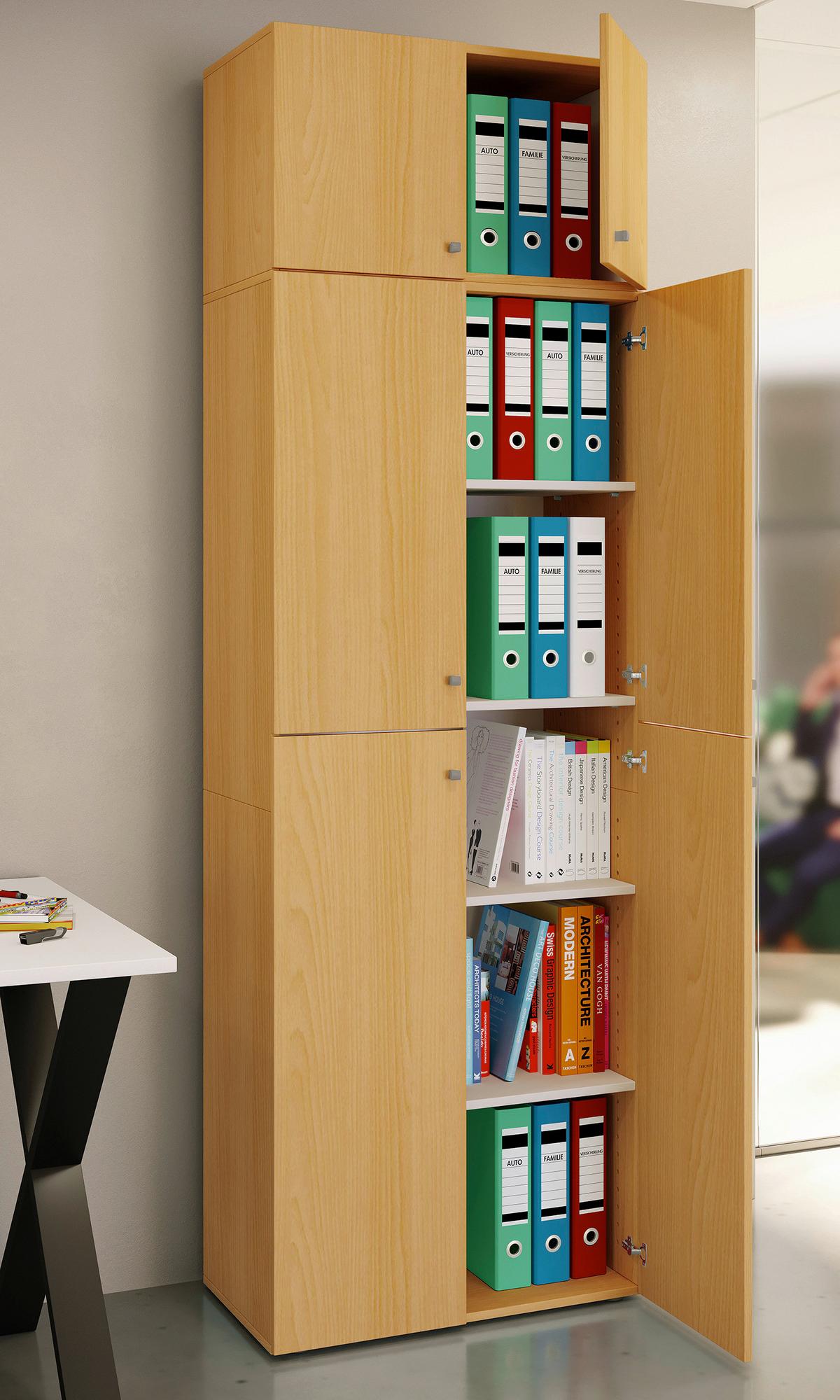 Aktenschrank Lona Buchefarben B: 70 Cm - Buchefarben, MODERN, Holzwerkstoff (70/223/39cm) - MID.YOU