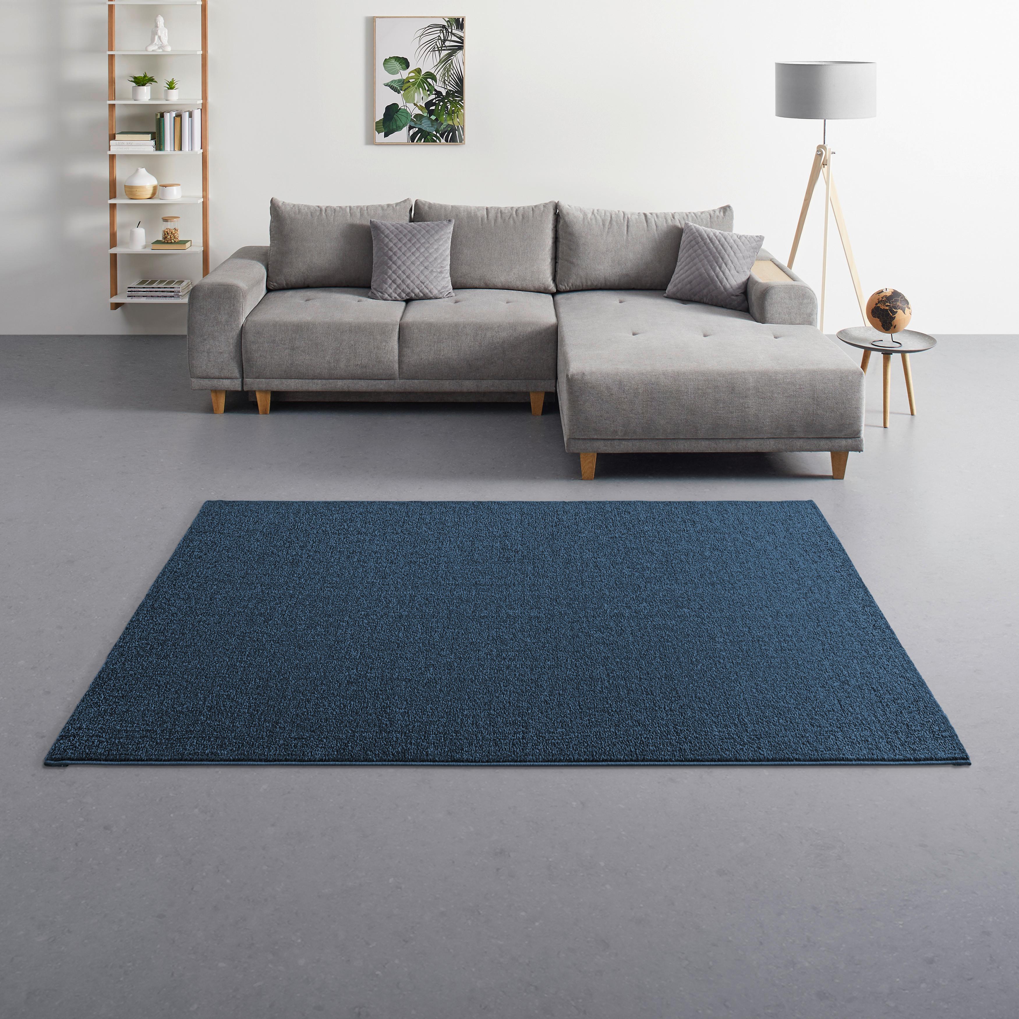 TKANÝ KOBEREC JAN 3 - tmavomodrá, Konventionell, textil (160/230cm) - Mömax