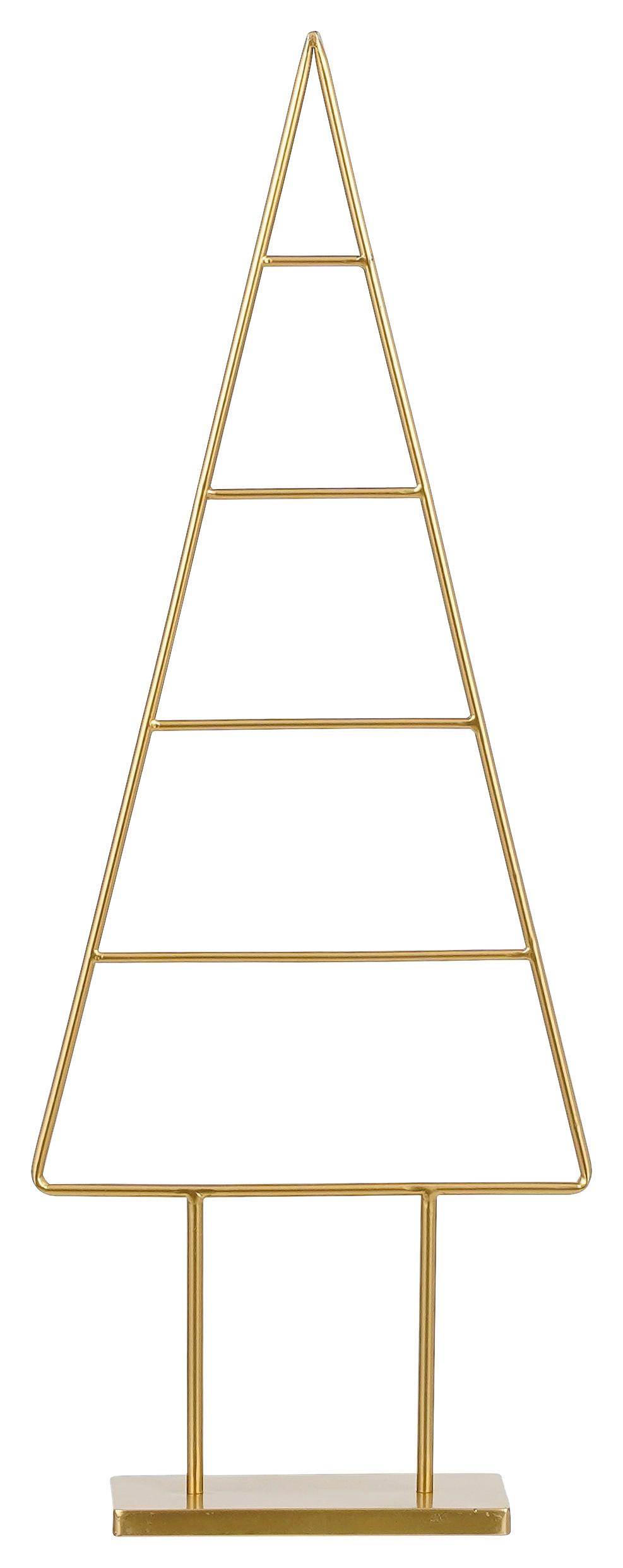 DEKORAČNÍ STROMEK GOLDIE - barvy zlata, Moderní, kov (34/90/12cm) - Modern Living