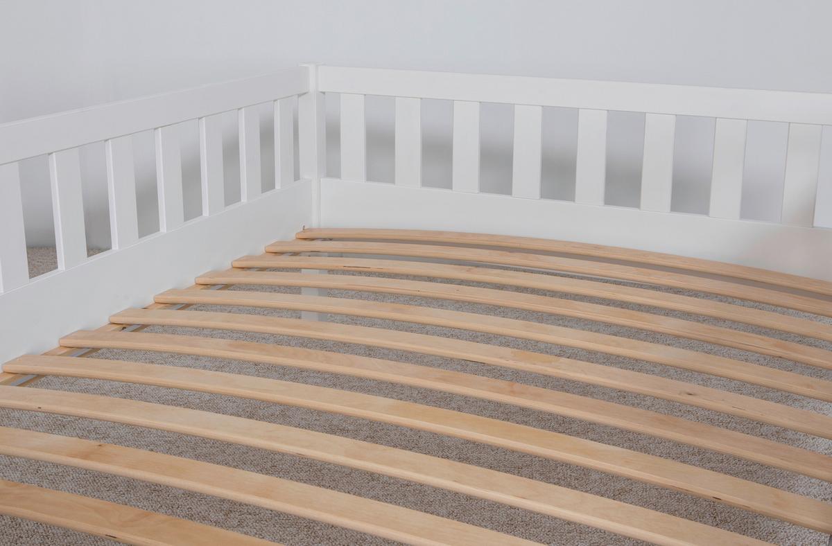 Ausziehbett Echtholz Mit Bettkasten 100x200 Cm Duo Weiß - Weiß/Naturfarben, MODERN, Holz (100/200cm) - MID.YOU