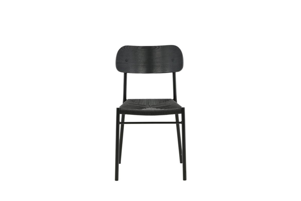 STUHL Polly Schwarz B: 45 cm - Schwarz, MODERN, Holz/Textil (45/80/50cm) - Livetastic
