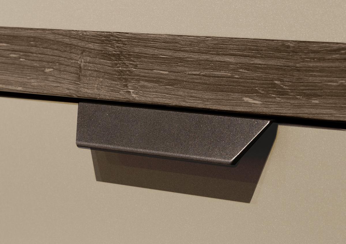 Kommode Barea Champagner Eiche Dekor - Eiche dunkel/Champagner, MODERN, Holzwerkstoff (96/87/41cm) - Rauch Möbel