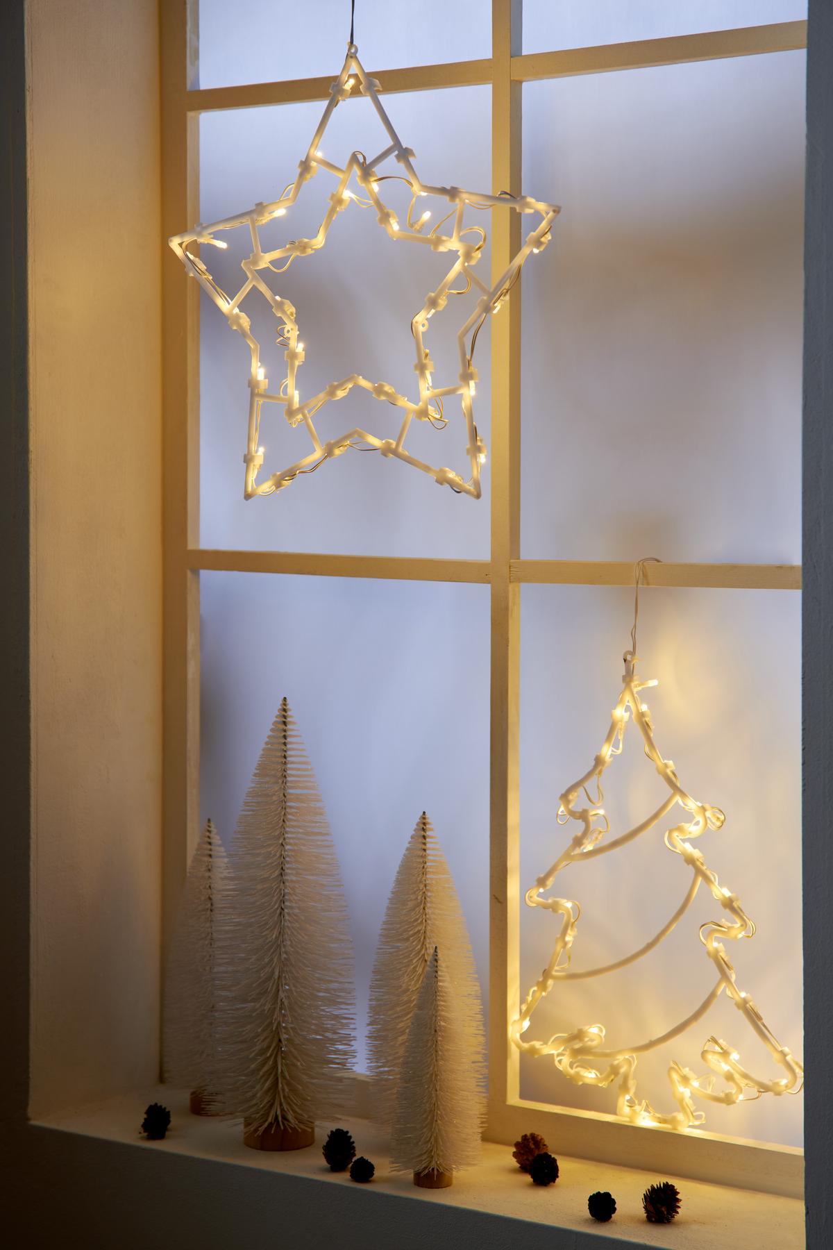 Led-dekoleuchte Lukas Weihnachtsmotiv Warmweiß - Klar, ROMANTIK / LANDHAUS, Kunststoff (33/2,5/41cm) - James Wood