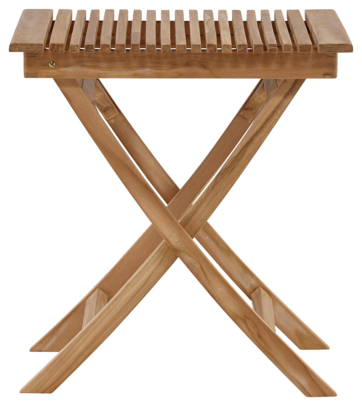Gartentisch Klappbar Ghana Teakholz L 70 Cm - Teakfarben, KONVENTIONELL, Holz (70/70/75cm) - Gardenson
