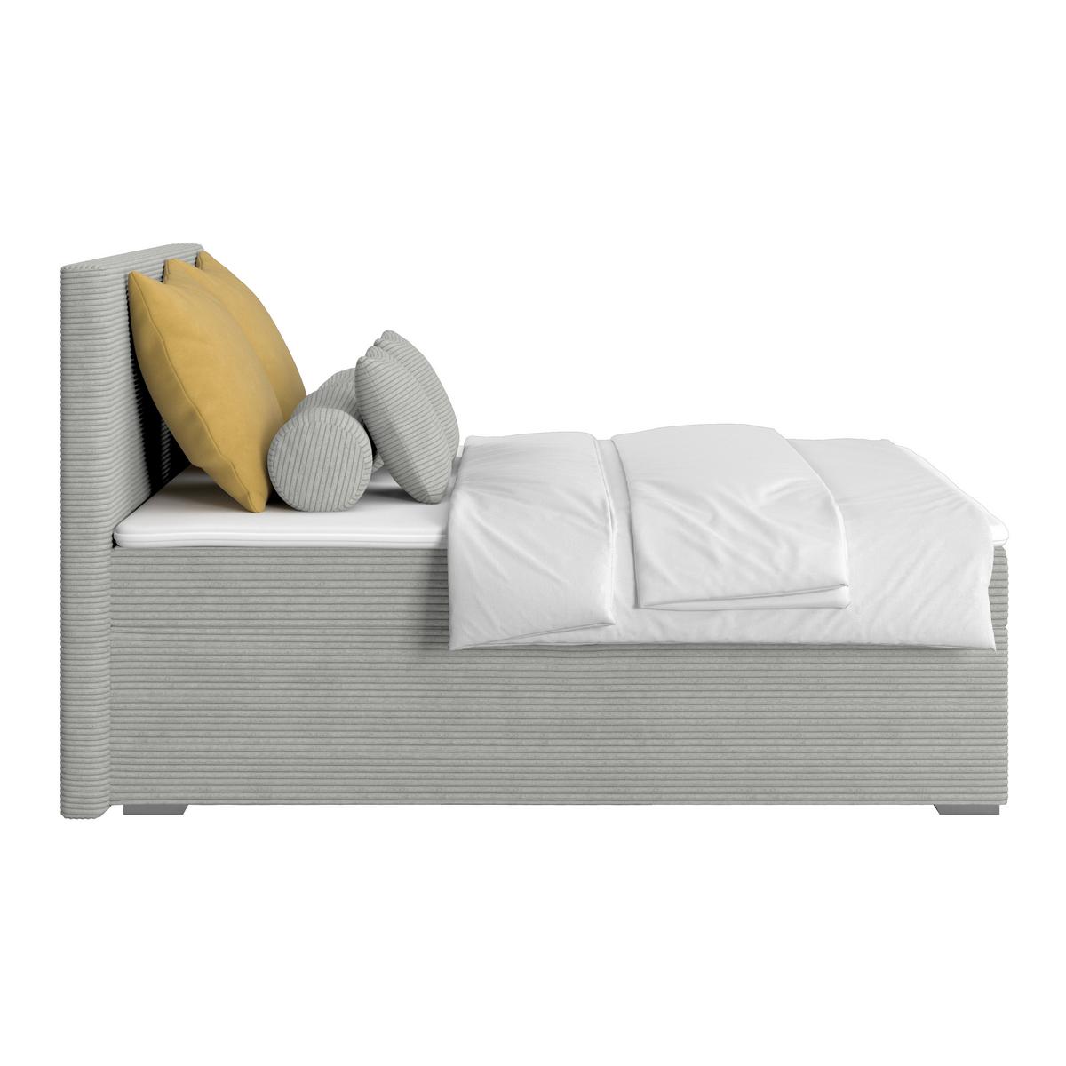 Kárpitozott Ágy Adria 160/200cm - szürke, Konventionell, textil/fa (160/200cm)