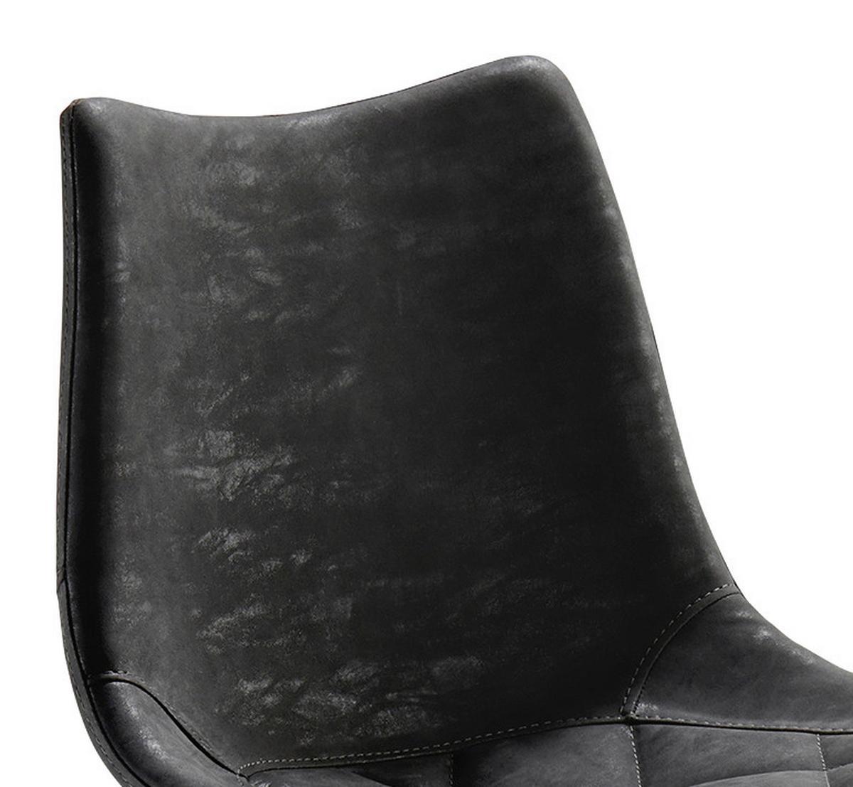Barhocker Höhenverstellbar Und Drehbar My Tobi Schwarz - Edelstahlfarben/Schwarz, KONVENTIONELL, Holz/Textil (43/85-110/50cm) - Livetastic