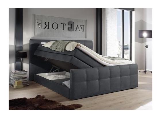 Boxspringbett 180 x 200 cm in Anthrazit