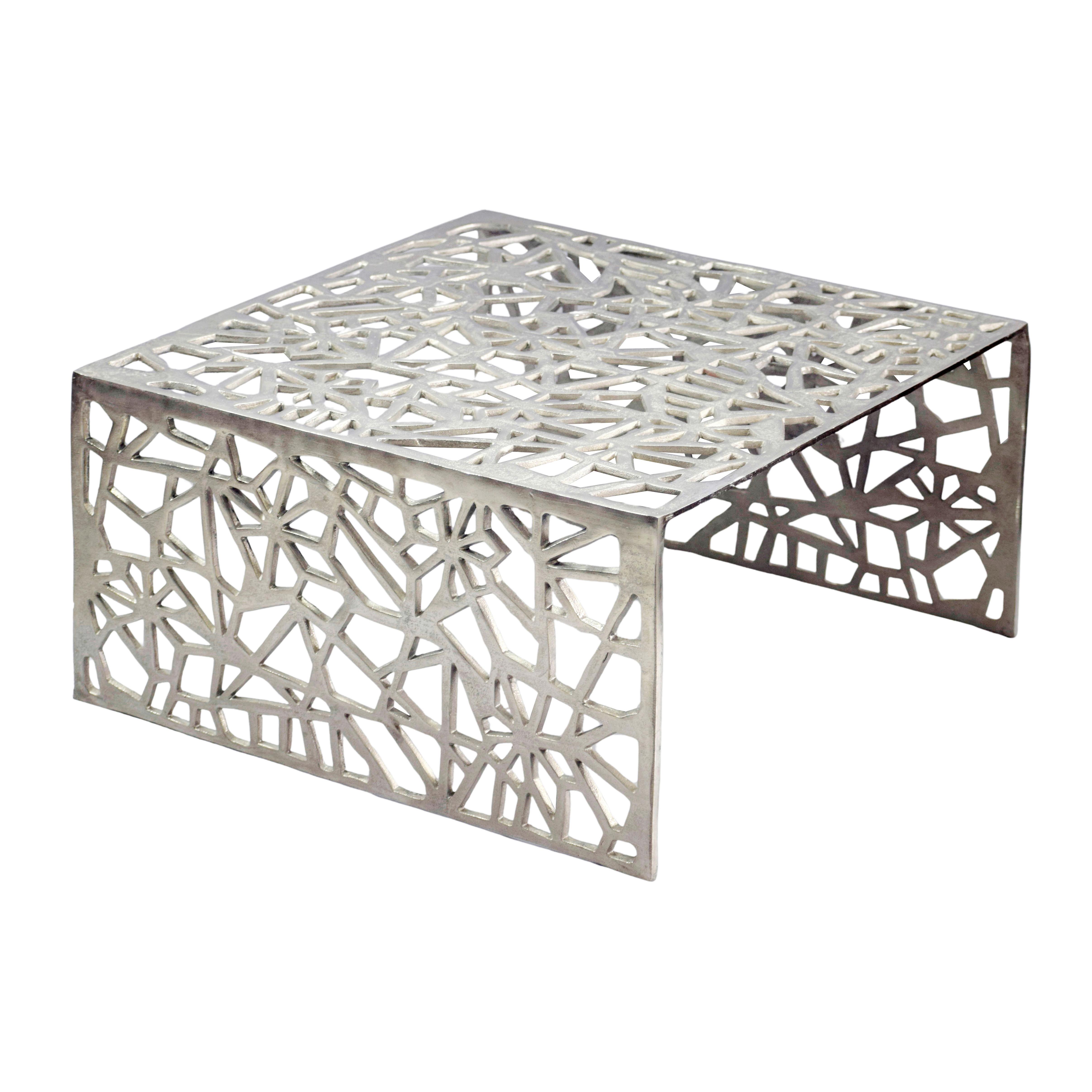 COUCHTISCH Silberfarben L: 60cm - Silberfarben, Design, Metall (60/60/31cm) - Livetastic