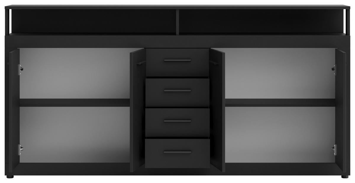 Sideboard Lupo Anthrazit B: 190 cm - Anthrazit, Design, Holzwerkstoff (190/96/32cm) - MID.YOU