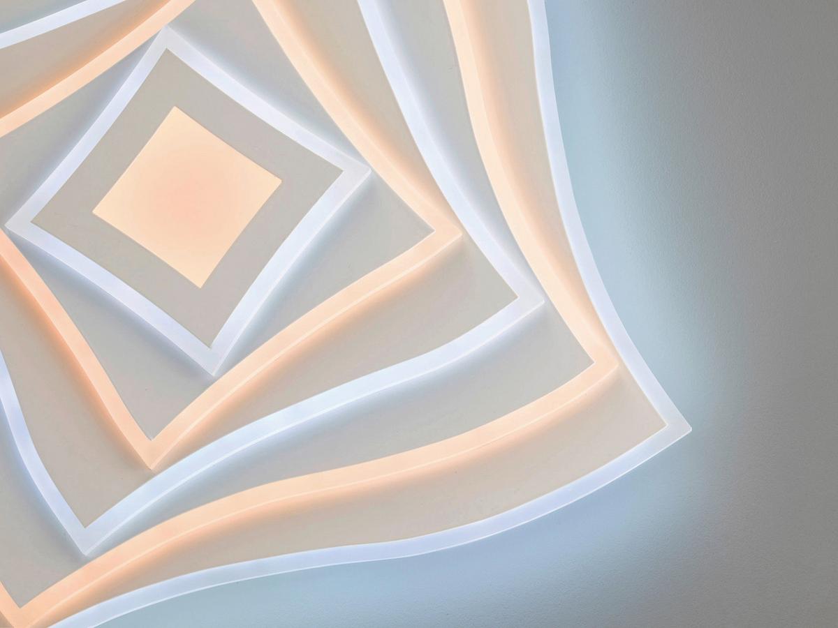 LED-Deckenleuchte Hero Schwarz B: 50 cm - Schwarz, Design, Metall (50/50/7.6cm) - Fischer & Honsel