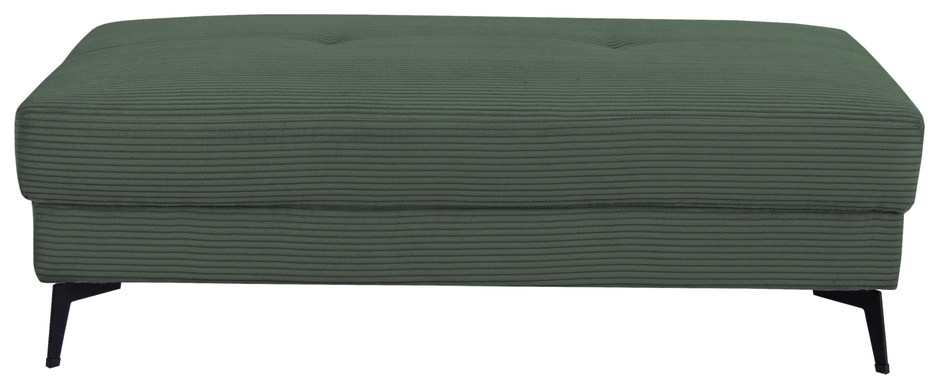 Hocker Zero Dunkelgrün B: 140 cm - Dunkelgrün/Schwarz, Trend, Textil (140/46/80cm)