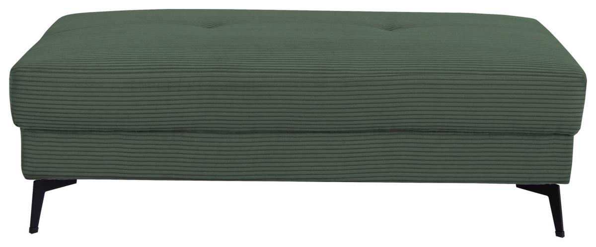 Hocker Zero Dunkelgrün B: 140 cm - Dunkelgrün/Schwarz, Trend, Textil (140/46/80cm)