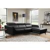 Ecksofa Berne Schwarz S: 261x183 Cm - Schwarz, Design, Leder/Textil (261/183cm) - Livetastic