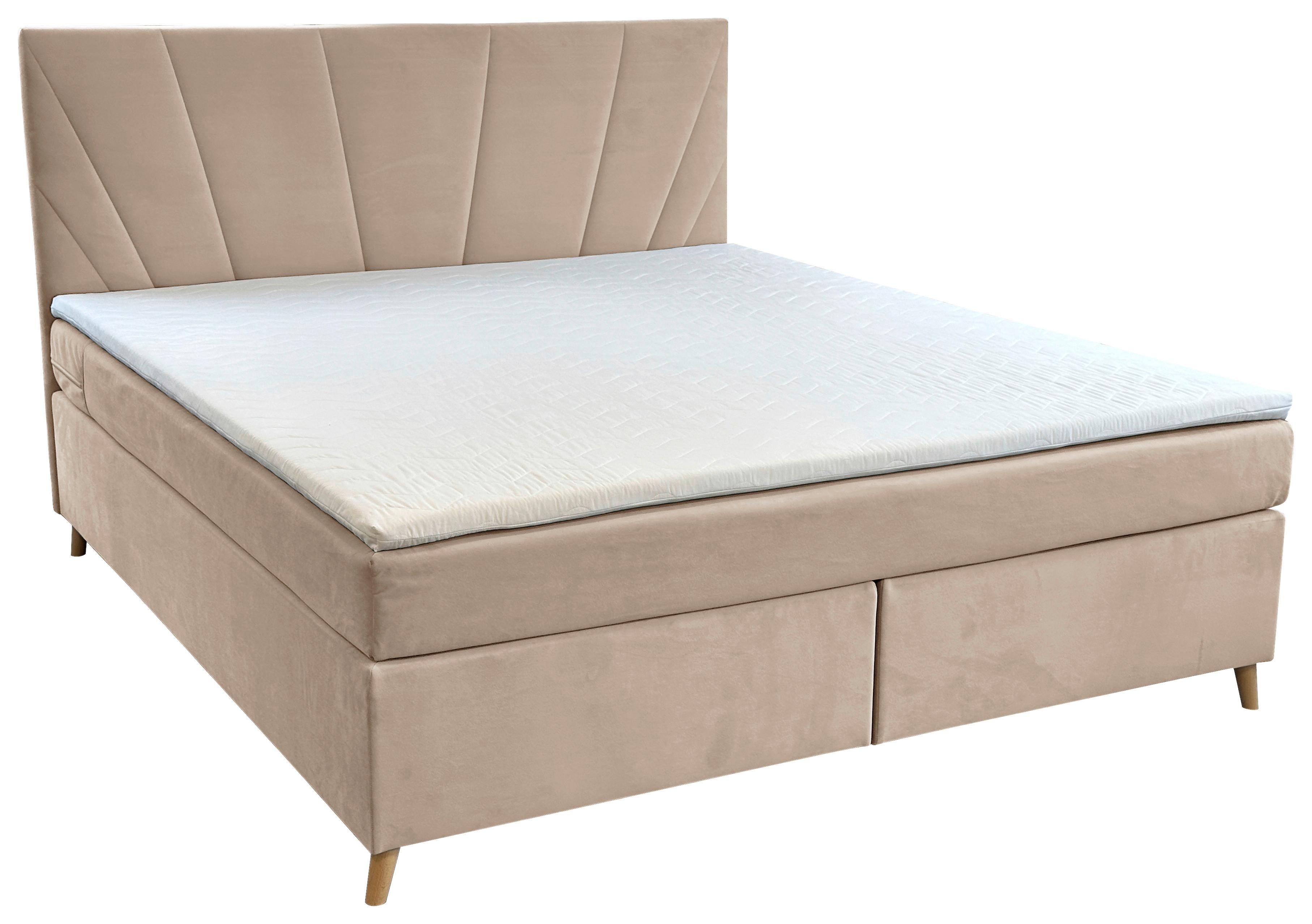 Boxbett Mit Topper Lucia 180x200 Cm Beige