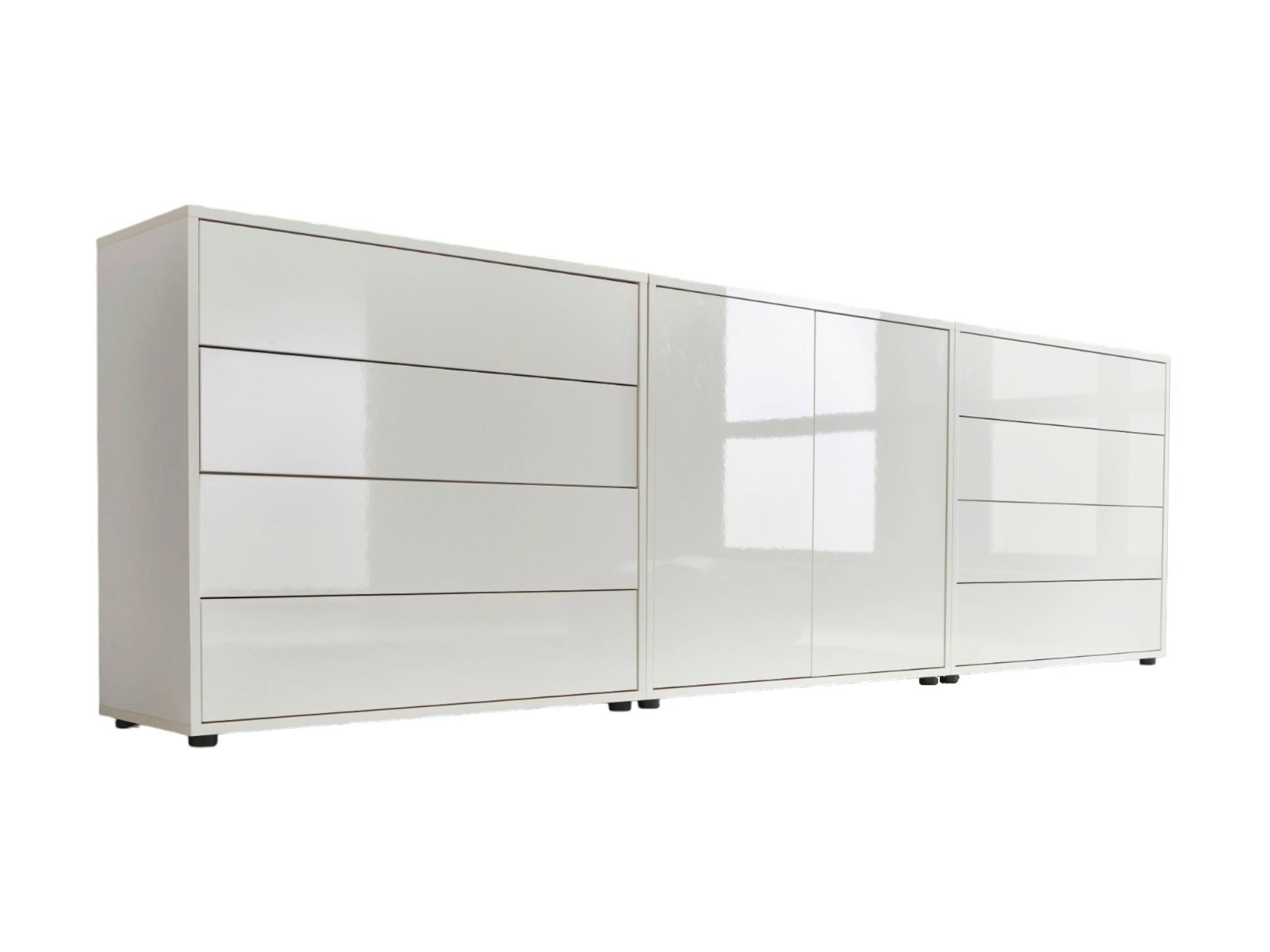 Sideboard Mailand 4 B: 237 cm Weiß