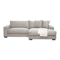 Rohová sedačka PEDRO, pravá, sivohnedý menčester - taupe, Modern, textil (265/180cm) - Mömax