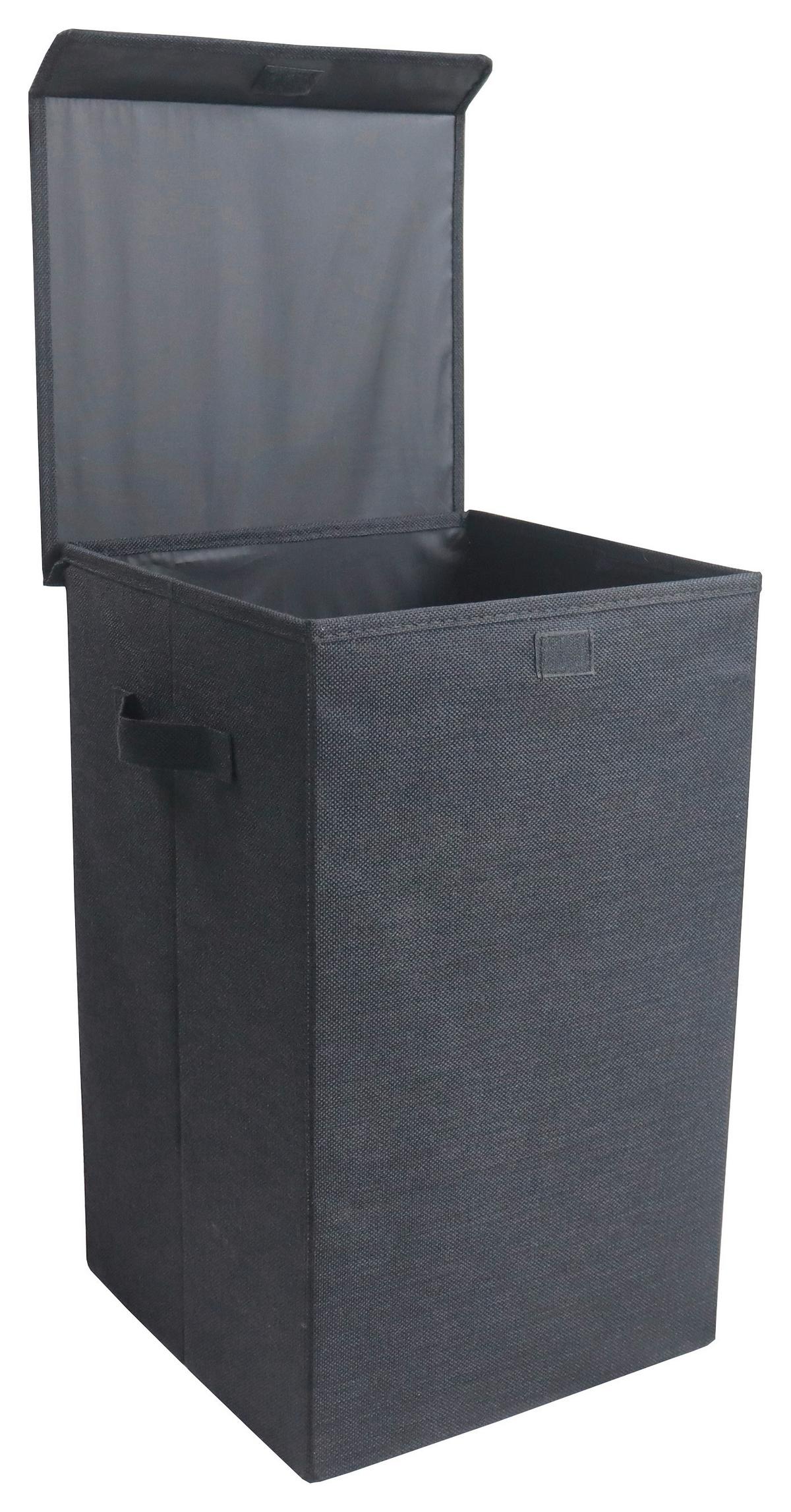 Wäschekorb Dreso M Anthrazit 30x50x30 cm - Anthrazit, MODERN, Textil (30/50/30cm) - MID.YOU