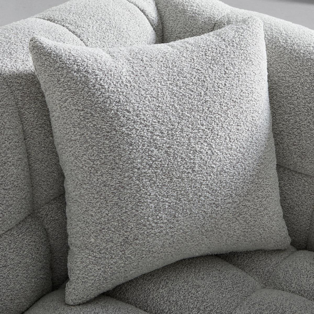 Trojmiestna pohovka ENA, béžová farba - čierna/sivá, Modern, drevo/textil (210/75/96cm) - Bessagi Home
