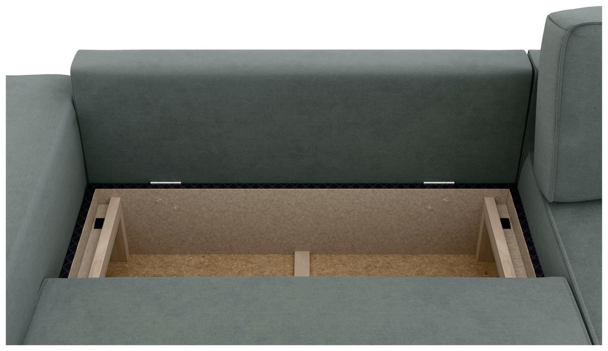 Ecksofa Chance, Grau S: 265x164 cm - Schwarz/Grau, MODERN, Textil (265/164cm) - Trendmanufaktur