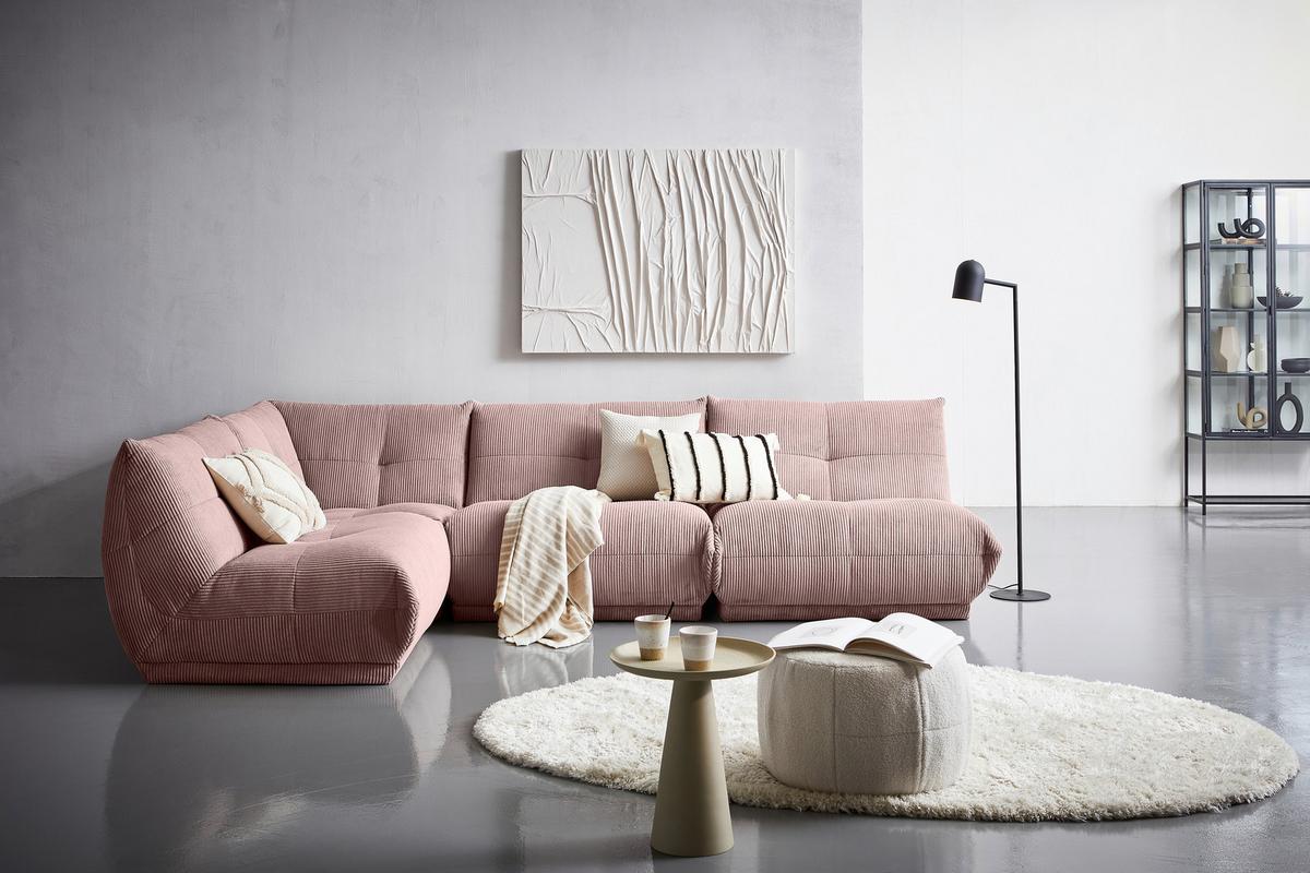Modul Sofa Giselle Ecke B: 105 Cm Cord Altrosa - Altrosa, Trend, Textil (105/80/105cm) - Livetastic