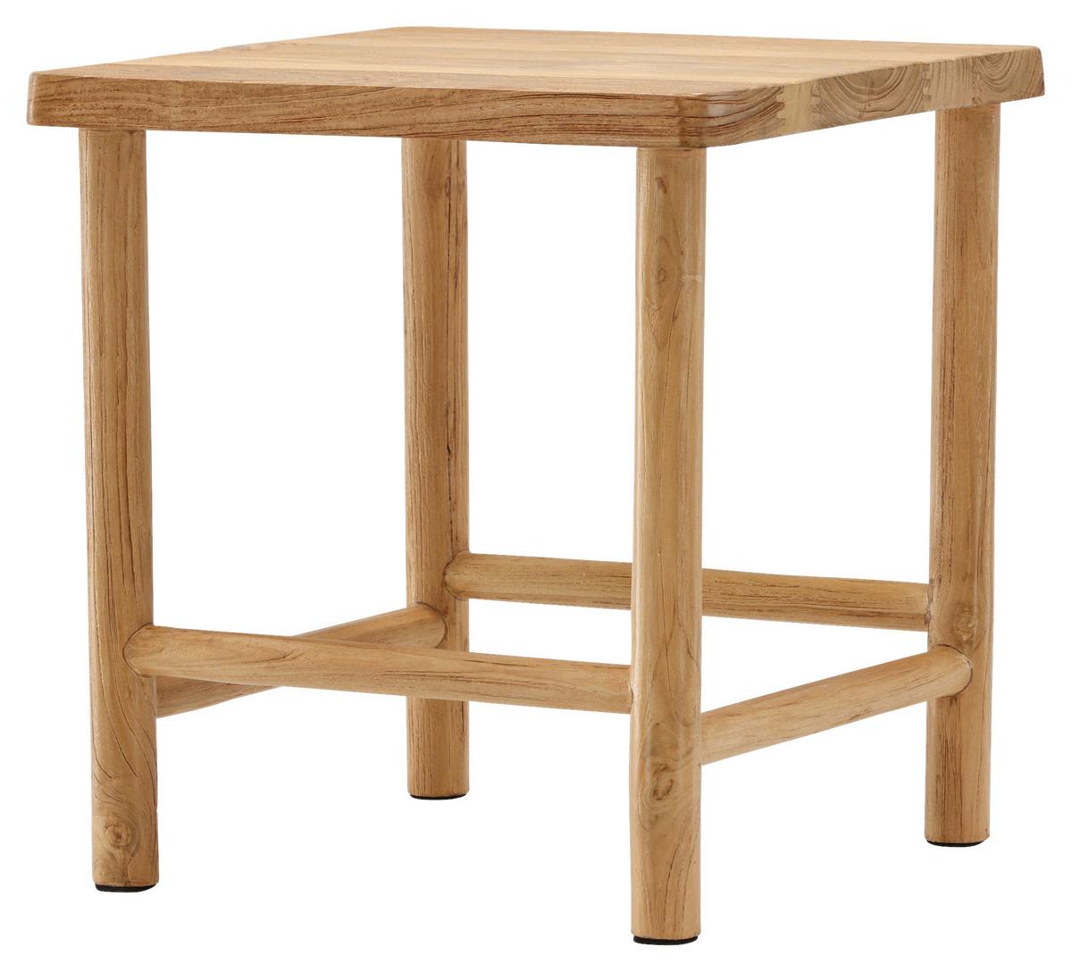 Hocker Noster - Hellbraun, Design, Holz (42/46/42cm) - Livetastic
