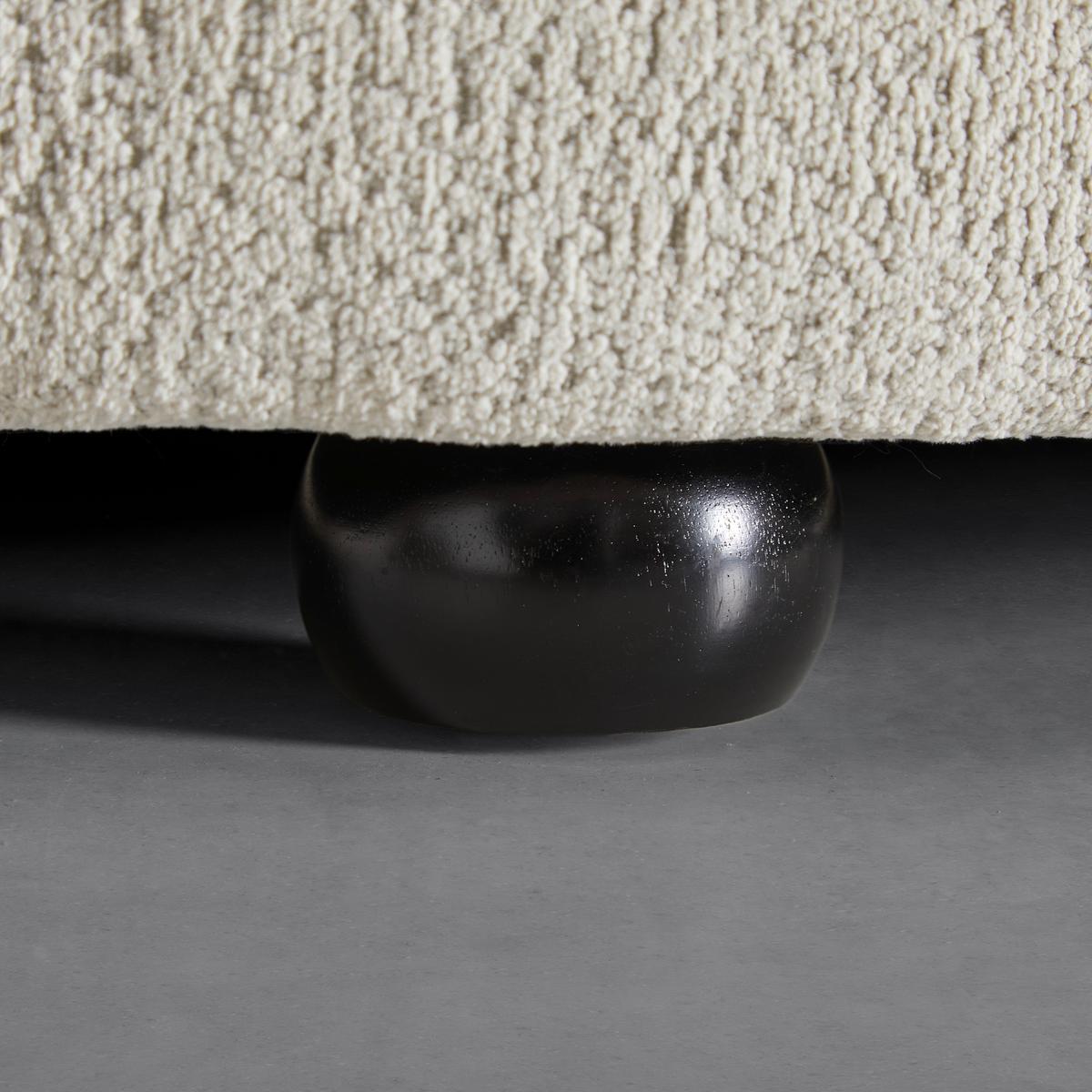 Sedacia súprava NILAS, krémová, s taburetkou - čierna/biela, Modern, kov/drevo (322/80/154cm) - Bessagi Home