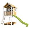 Spielhaus Sarah Braun/hellgrün/weiß B: 370 Cm - Hellgrün/Braun, KONVENTIONELL, Holz/Kunststoff (370/291/191cm) - Ambia Garden