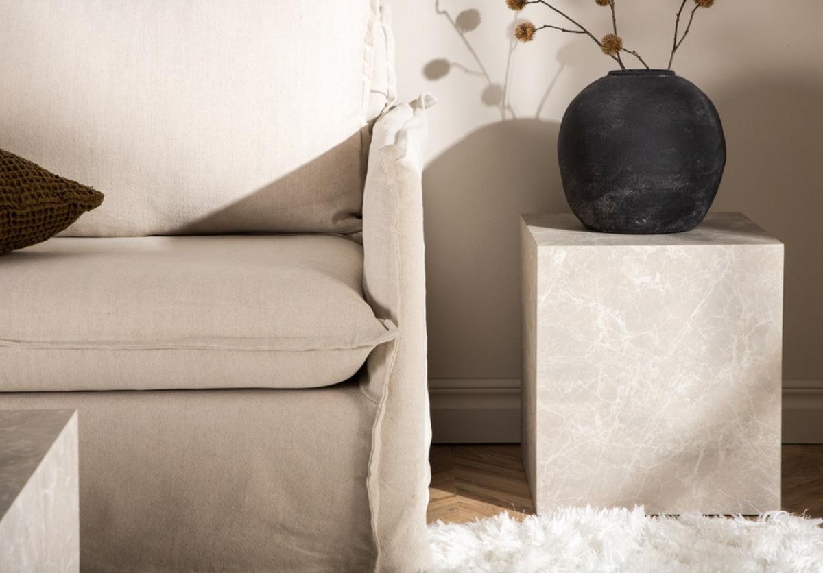 Couchtisch York Beige B: 40 cm - Beige, MODERN, Holzwerkstoff (40/40/45cm) - Livetastic
