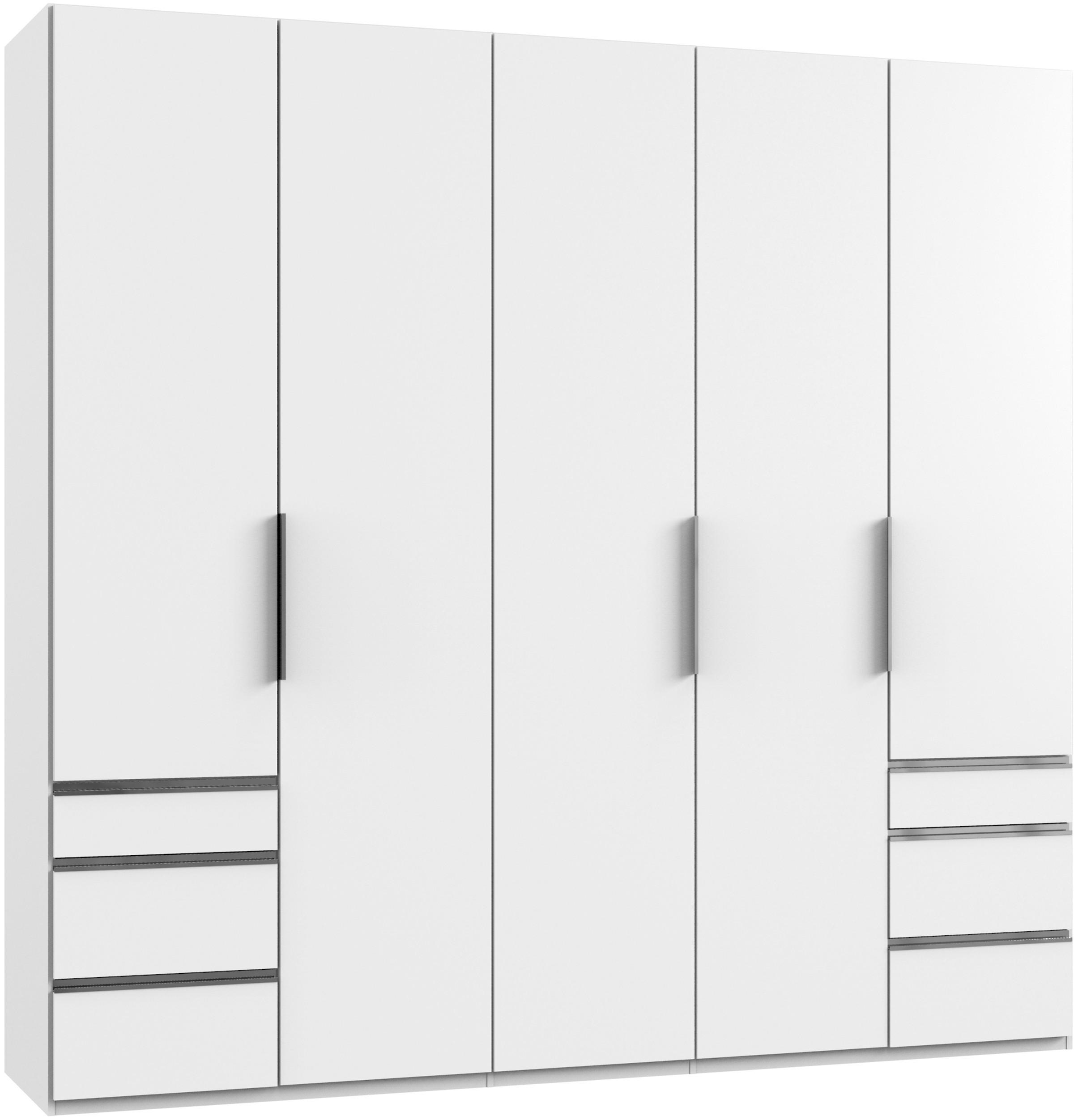 Drehtürenschrank Mit Laden B: 250 Cm Level, Weiß - Weiß, MODERN, Holzwerkstoff (250/236/58cm) - MID.YOU