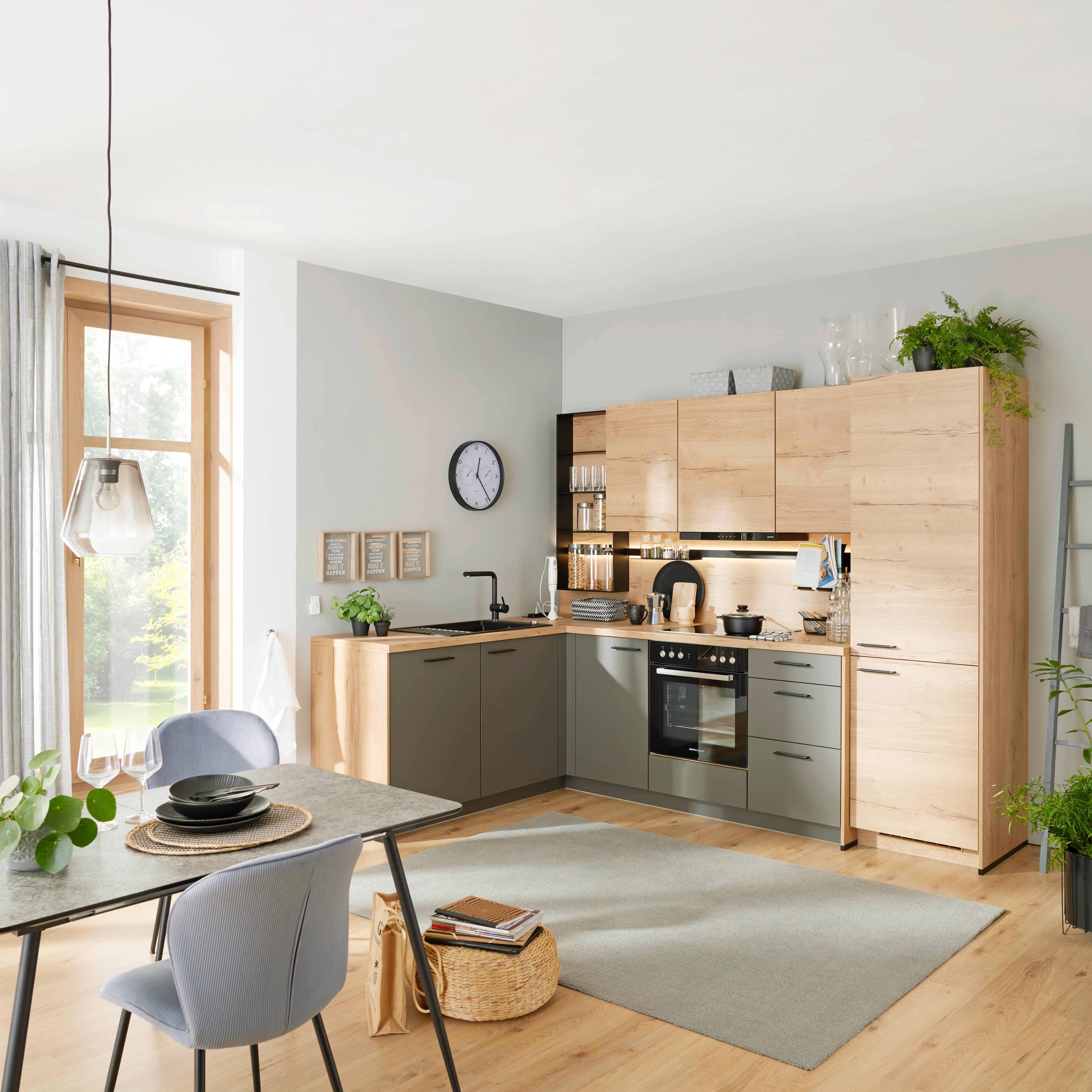 Einbauküche Riga/eastbourne Frei Planbar Klassisch - Creme, MODERN, Holzwerkstoff - Vertico