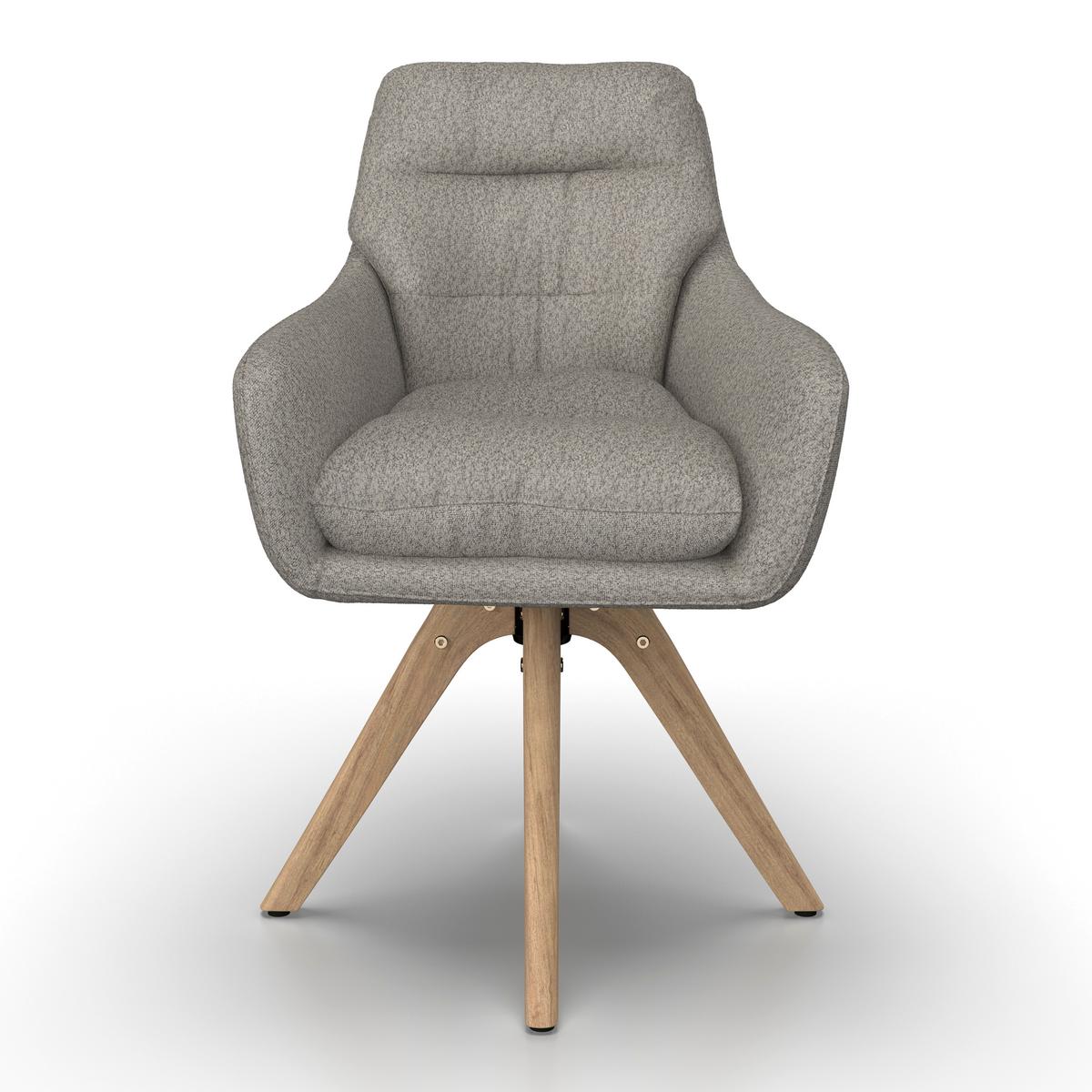 ŽIDLE S PODRUČKAMI JUANA - světle šedá/přírodní barvy, Moderní, dřevo/textil (61/93/65cm) - Bessagi Home