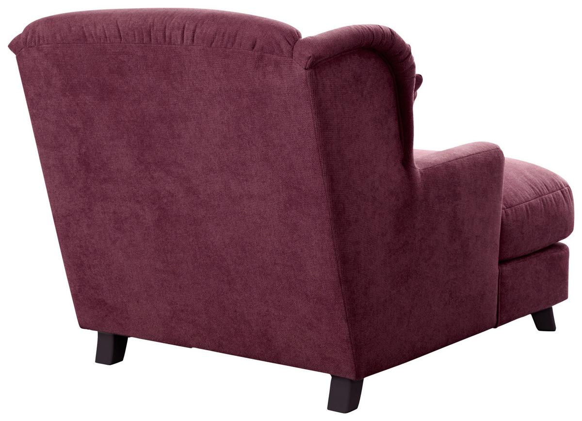 XXXL-Sessel Asado dunkelrot teilmassiv, B: 109 cm - Dunkelbraun/Dunkelrot, MODERN, Holzwerkstoff/Textil (109/104/145cm) - Sit & More