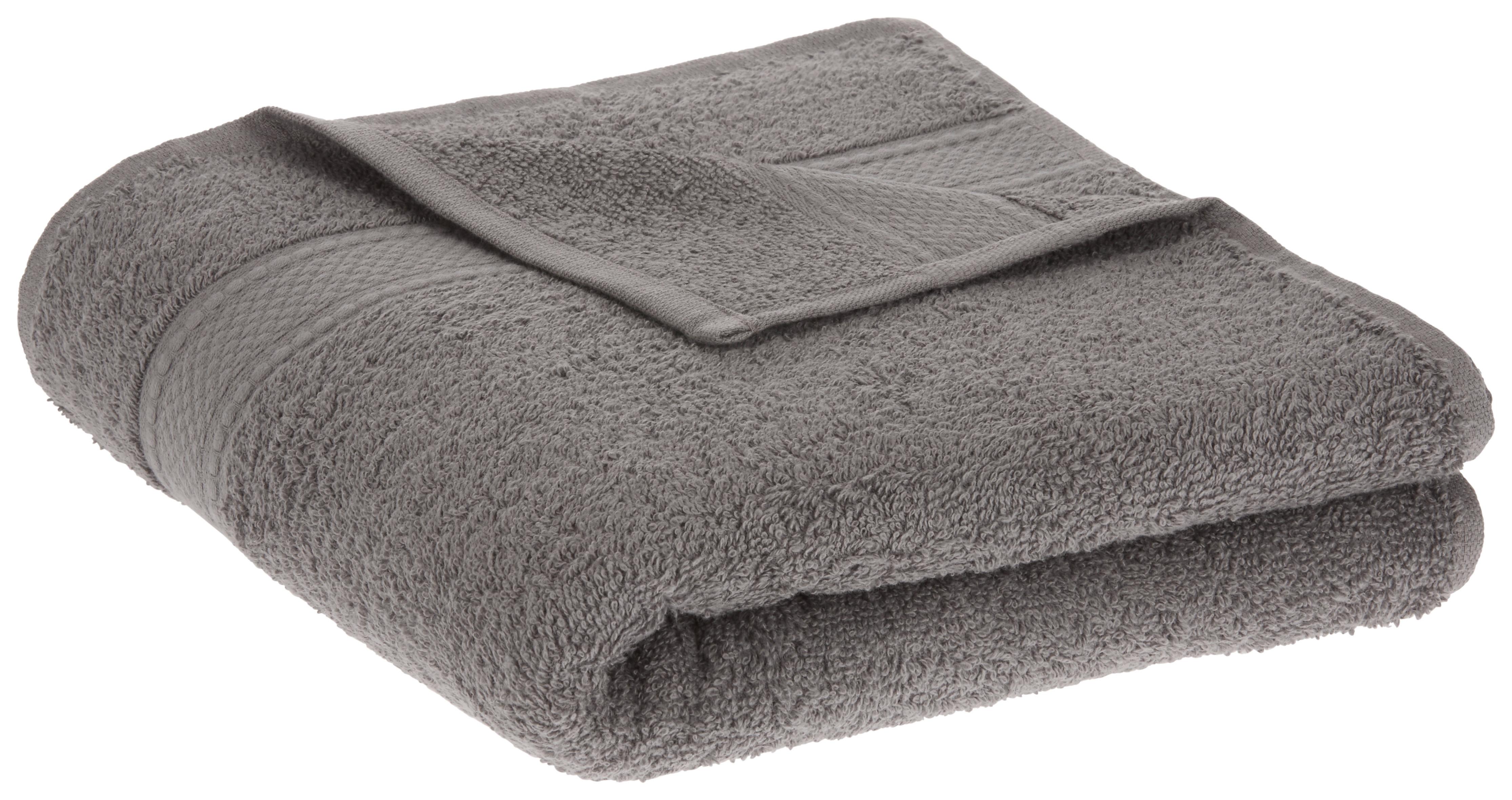 RUČNÍK Cindy, 50/100 cm, šedá - šedá, textil (50/100cm) - Modern Living