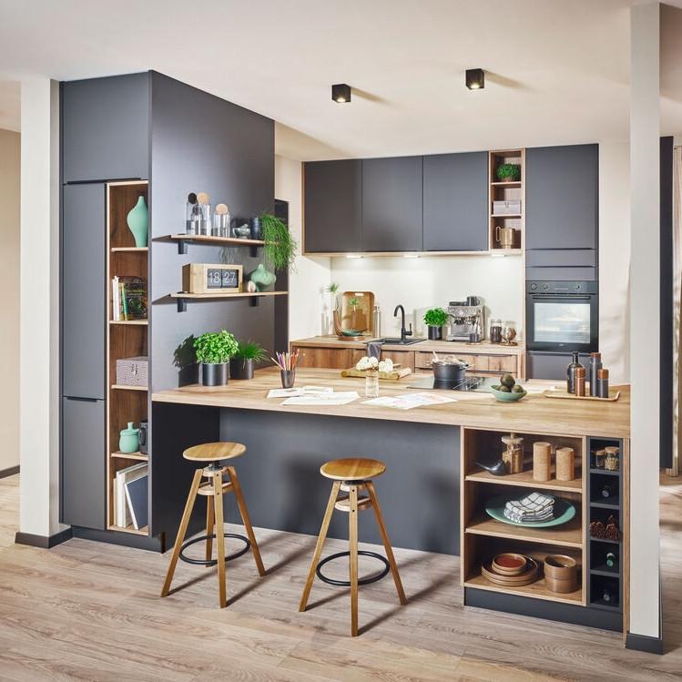 Einbauküchen Pn 210 Frei Planbar Modernes Design - Holzwerkstoff - Pino