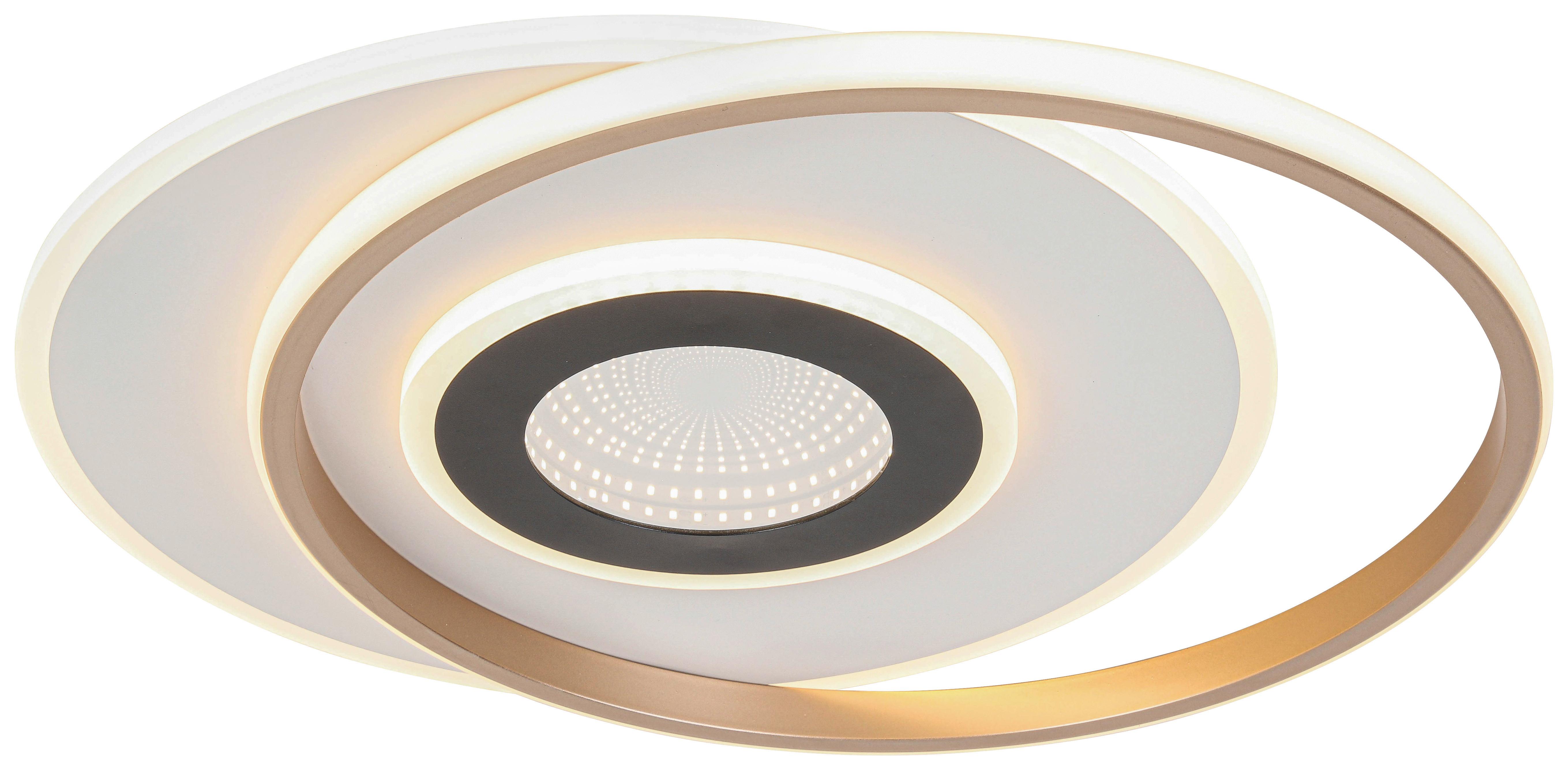 STROPNÍ LED SVÍTIDLO KITKOL - bílá/černá, Moderní, kov/plast (48/40/6cm) - Mömax