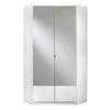 Eckschrank Mit Spiegel 95cm Imago, Weiß - Weiß, KONVENTIONELL, Glas/Holzwerkstoff (95/199/95cm) - MID.YOU