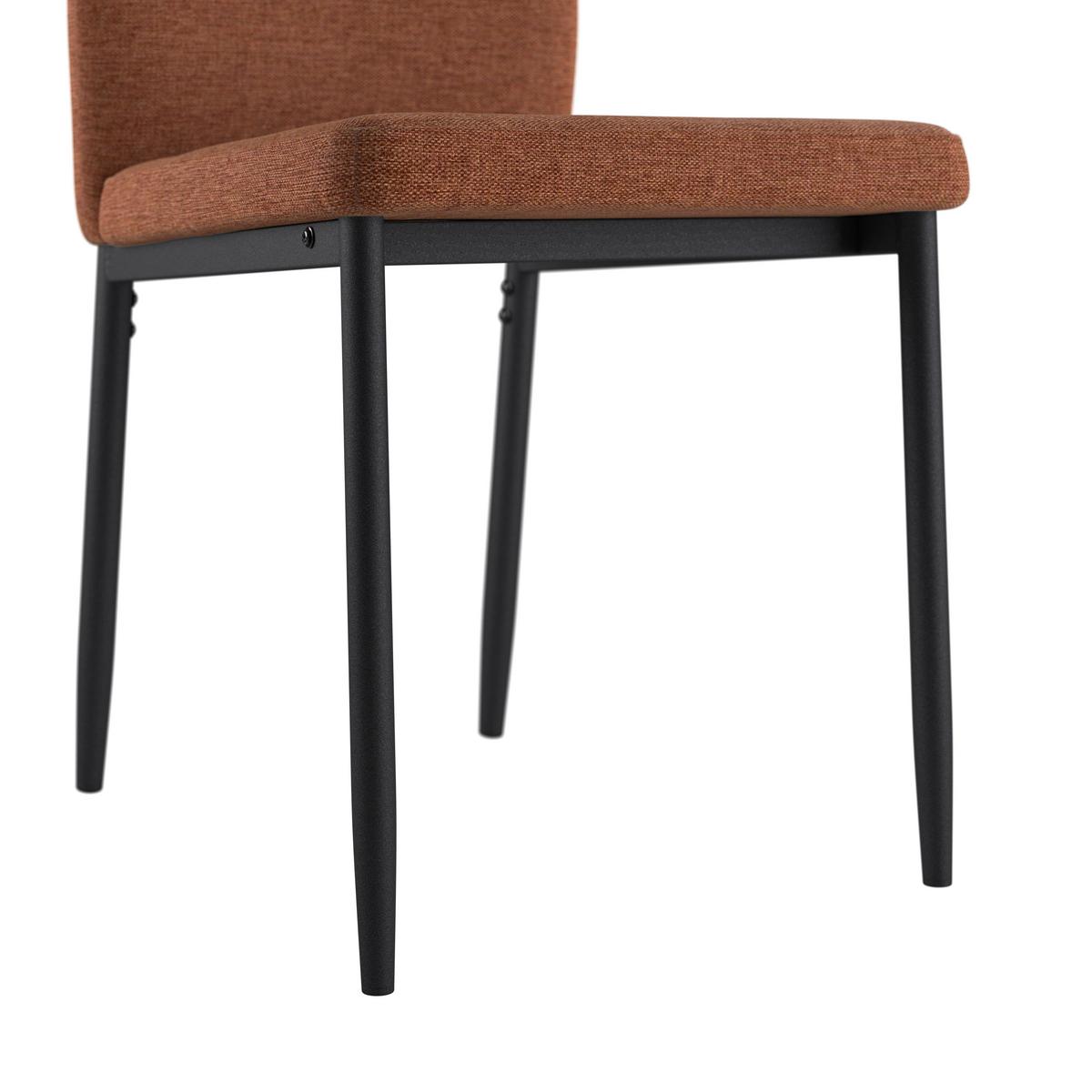 Vierfußstuhl Augusta Webstoff Braun - Schwarz/Braun, KONVENTIONELL, Textil/Metall (45/87/56.5cm)