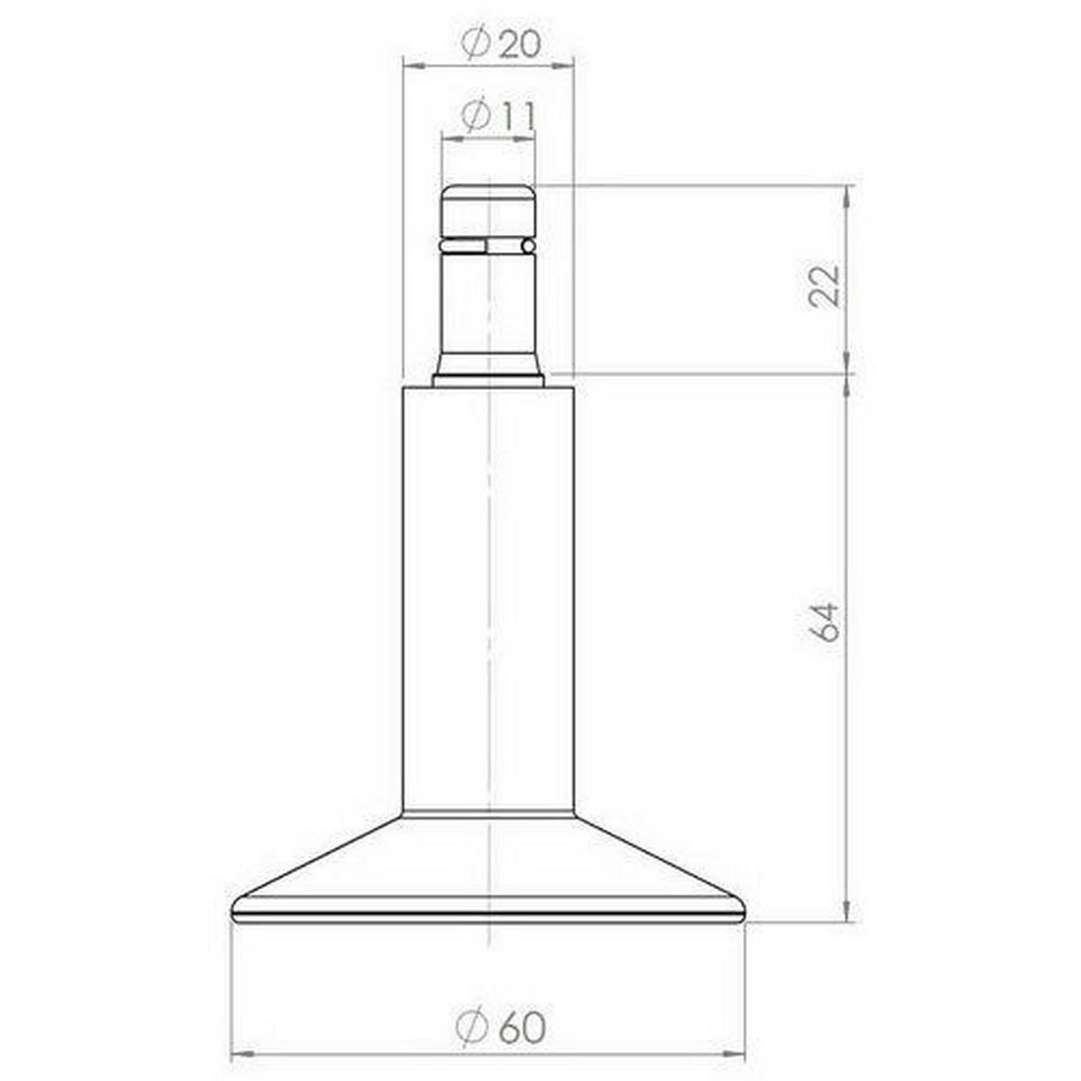 Bürostuhlgleiter Stand Schwarz Ø 6 Cm 5er-Set - Schwarz, Basics, Kunststoff/Metall (6/6,4/6cm) - MID.YOU