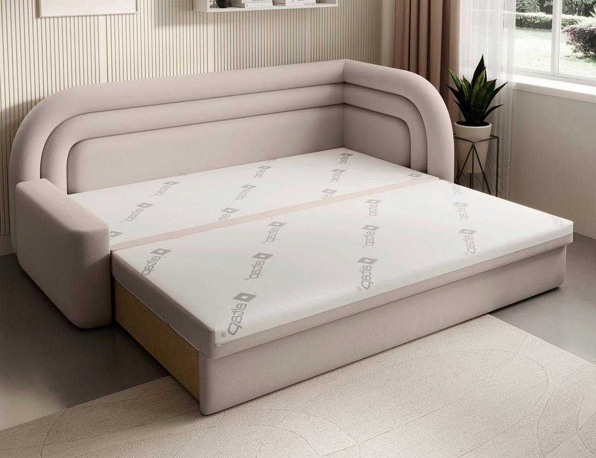 RÉCAMIERE Fabillo Beige B: 223 cm - Beige/Schwarz, Design, Textil (223/80/86cm) - P & B