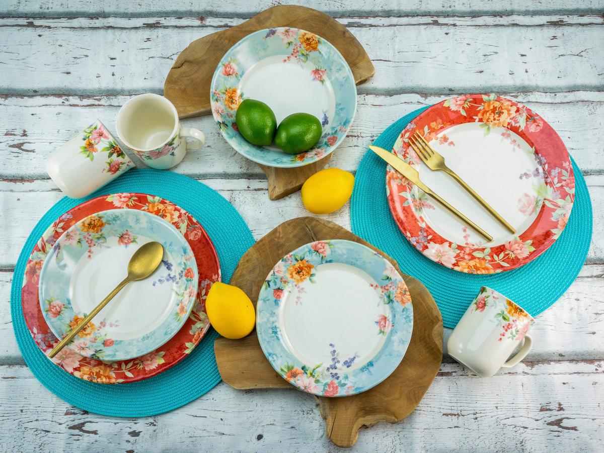 Kombiservice Steinzeug 4 Personen Geschirr Set - Multicolor, Keramik (44/27/40cm) - Creatable