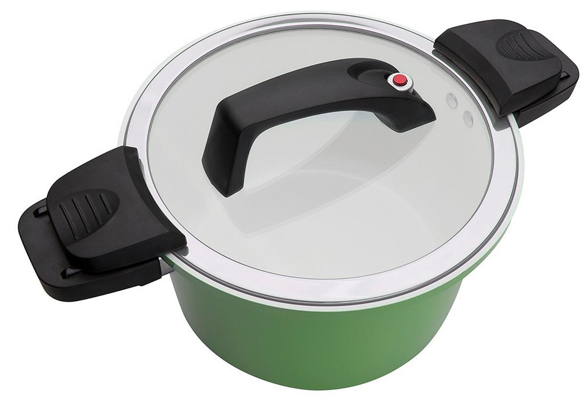 Kochtopf 6 l Aluminium, hellgrün - Hellgrün, Basics, Metall (24/16cm) - GSW