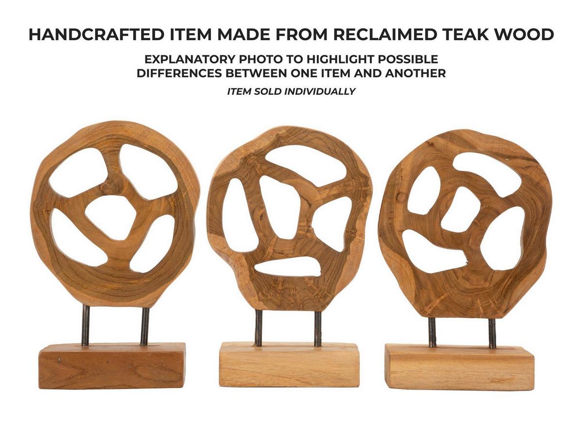 Skulptur Lubang Teak Braun, B: 18 cm - Braun, Basics, Holz (18/27/10cm)