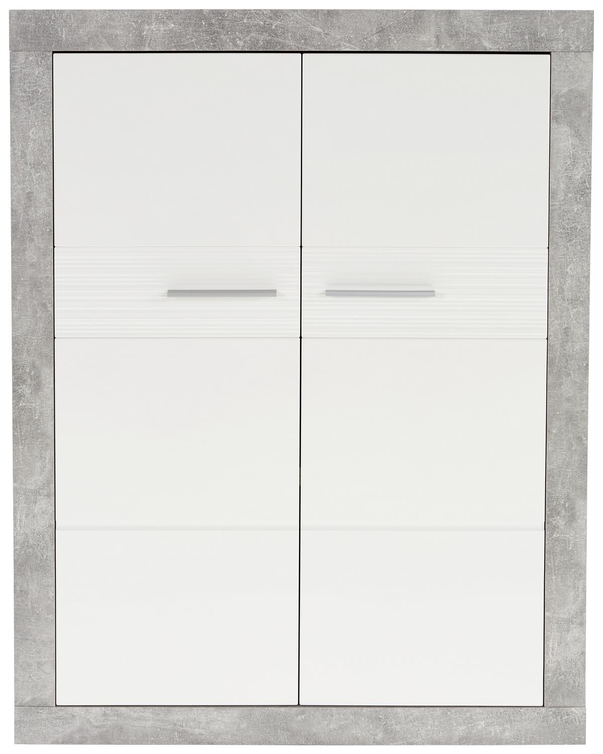 VYSOKÁ KOMODA MALTA - čierna/sivá, Modern, kompozitné drevo/plast (96/132/35cm)