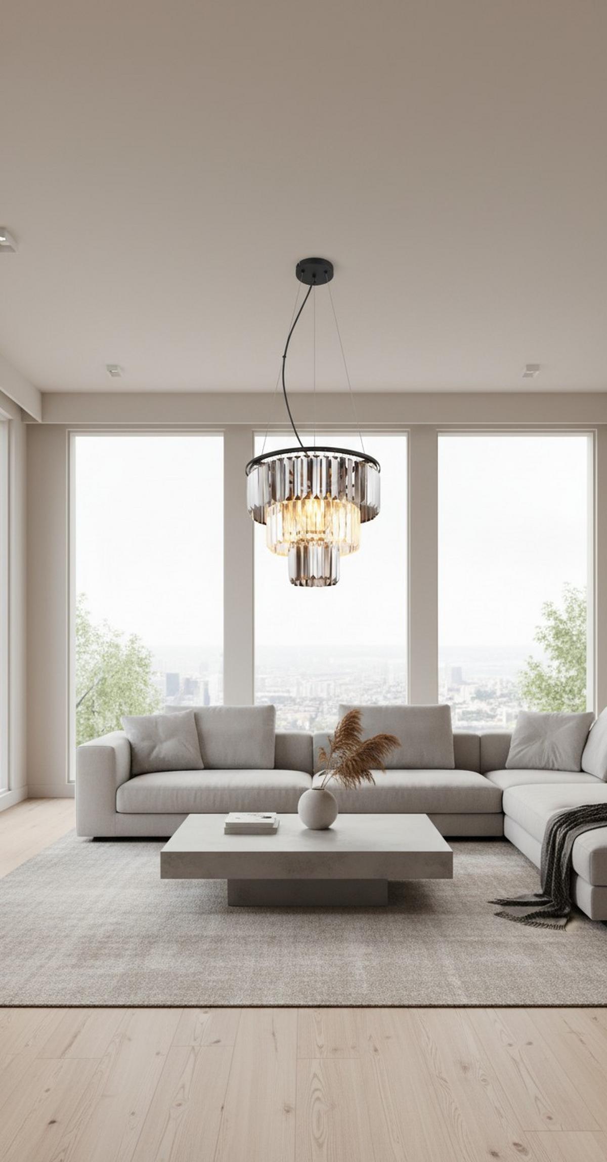 Hängeleuchte Niha - Schwarz, MODERN, Kunststoff/Metall (40/120cm)